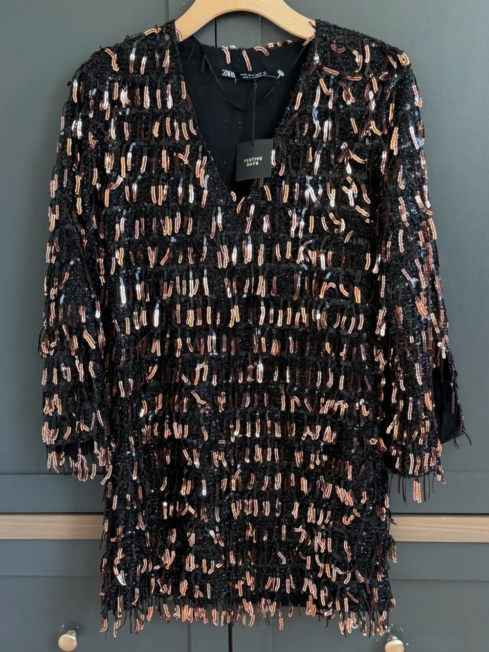 sequin fringe dress zara 21 Extremely Fancy Dresses You'd Never Guess Were From Zara
